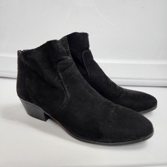 Style & Co 9.5 Black Velour Booties - Picture 1 of 8